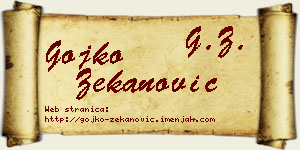 Gojko Zekanović vizit kartica